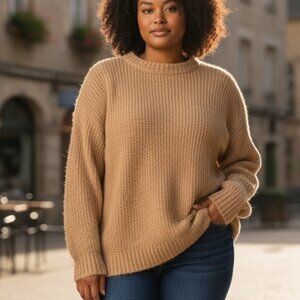 791 WOMENS BROWN XXL SWEATER BY FUTURE COLLECTIVE